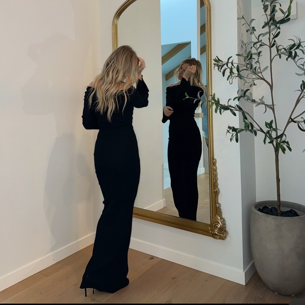 SEROYA rib knit maxi dress